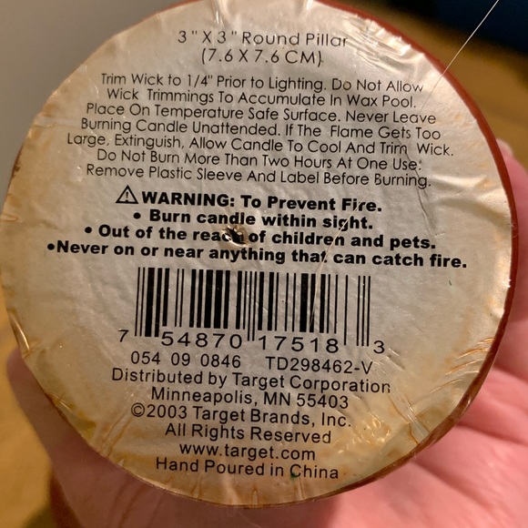 3 x 3 Round Pillar Candle Set,New, In Original Plastic, Used Only For Decoration - Picture 5 of 11